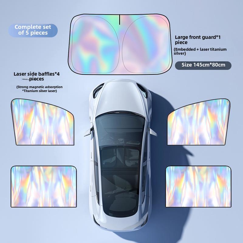Universal Titan Silber Laser Auto Sonnenschutz - Wärmeisolierung & Sonnenschutz