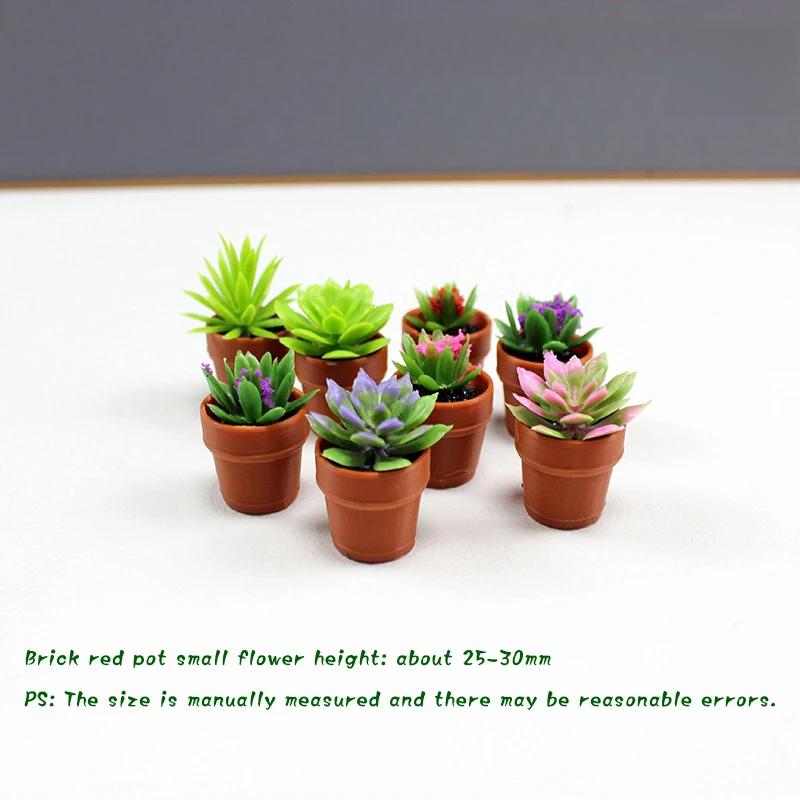 

Mini Model Flower Pot Miniature VasePlant Potted ModeldiyGreen Plant Sand Table House Layout Decoration Model