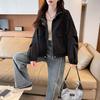 2026 spring and autumn new Korean fashion loose stand-up collar hem drawstring jacket women's outdoor tooling casual jacket tide