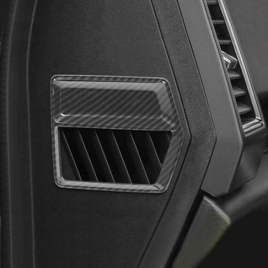 For Ford F-150 F150 2017-2020 Carbon Fiber 2X Side Air Outlet Vent Cover Trim