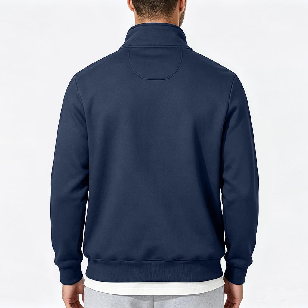 Men's Stand Collar Sweatshirt Long Sleeve Casual Pullover Top