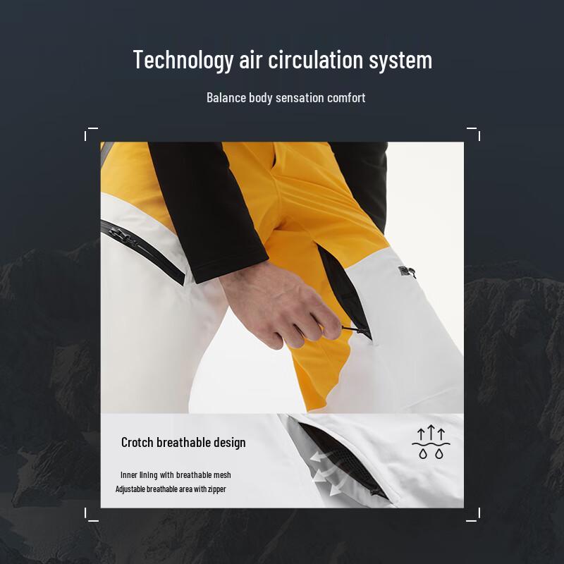 Tanboer Unisex Color Block Goose Down Ski Pants 550875A