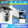 4G/WIFI Solare IP-Kamera mit Dual-Objektiv – Eingebauter Akku, PTZ, 8MP, 10-facher Zoom, Outdoor-Sicherheits- und Überwachungssystem