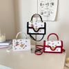 Women Cherry Square Bag PU Leather Sweet Cherry Crossbody Bag Adjustable Strap Sling Ladies Outdoor Small Handbags