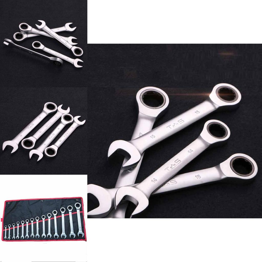 Durable 8mm-32mm Wrench Repairment Ratchet Open Fixed Head Spanner For Tight Spaces