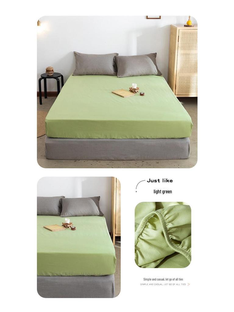 Solid Color Brushed Bed Sheet Set: Modern Simple Bedding for Dormitory or Single Mattress