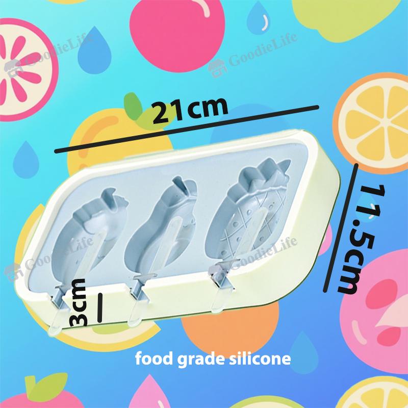 Food Grade Silicone Moulds, Reusable,Silicone Icicle Moulds +6 Reusable Sticks, Silicone Ice Moulds for Kids with Handle, Ice Lolly Moulds with Lid