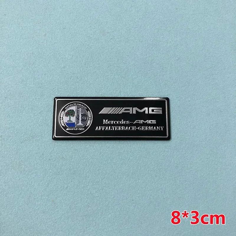8X3cm Thin Aluminium Label Sticker Car Emblem for Mercedes Benz Wheat Star Maybach AMG Apple Tree B Logo Special Limited EditionQ6 FRDC5