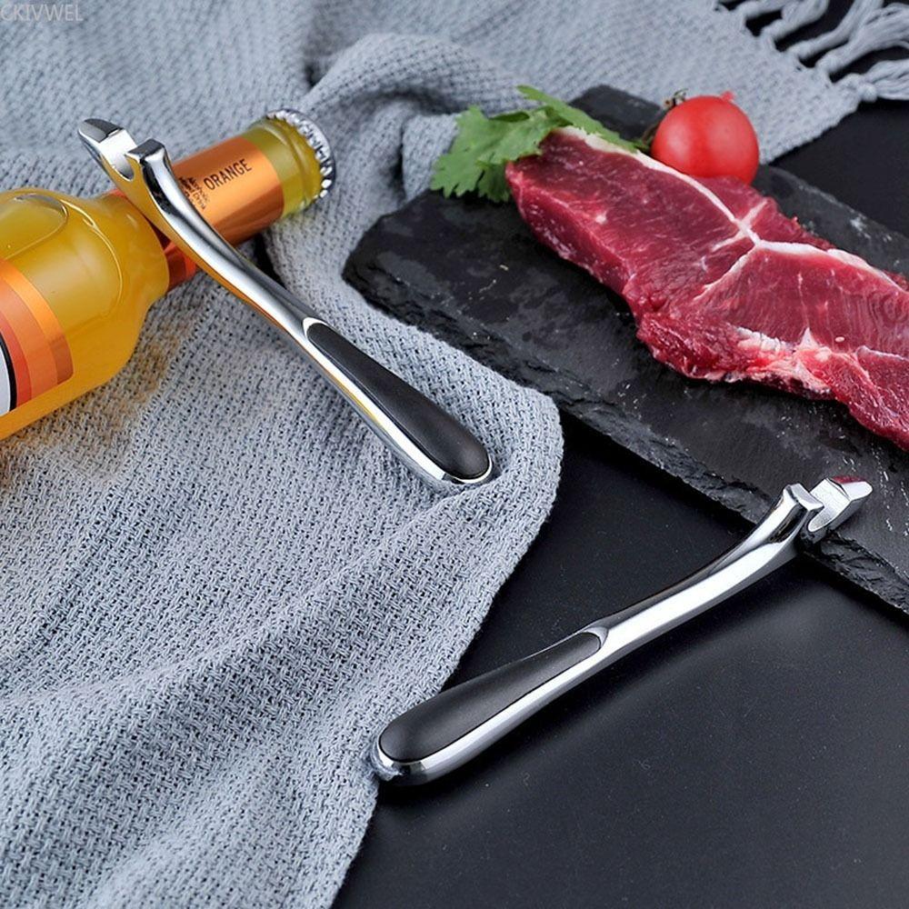 Metal Bottle Opening Tool Shark Mouth Non-slip Beer Bottle Opener Portable Rubber Handle