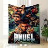 Rapper Collage Art On Printed Flannel Blanket for Bedroom, Living Room, Sofa, and Nap
