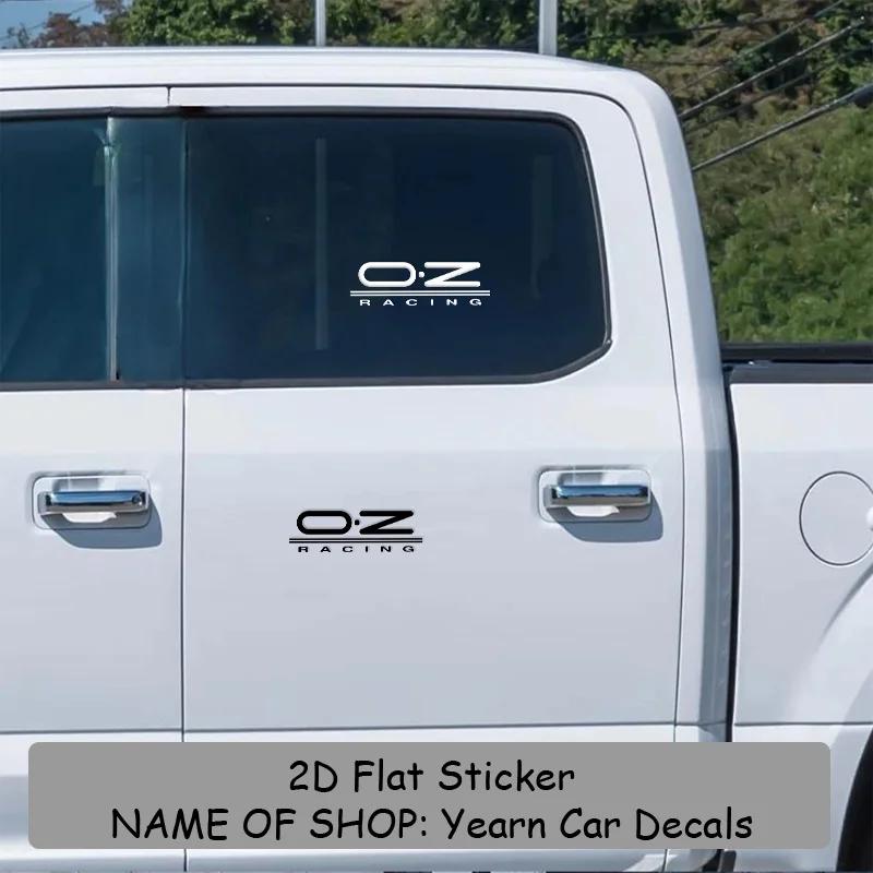OZ RACING Schwarzer Weißer Logo Aufkleber 1 Stück, Minimalistischer Transparenter Wasserdichter Langlebiger Renn-Vinyl-Aufkleber