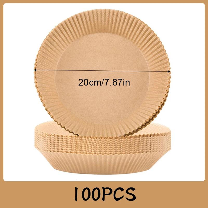 50/100 Stück Spezialpapier für Heißluftfritteuse Backen Ölfest Ölabsorbierendes Papier Haushalt Grillplatte Lebensmittel Ofen Küchenpfannenunterlage