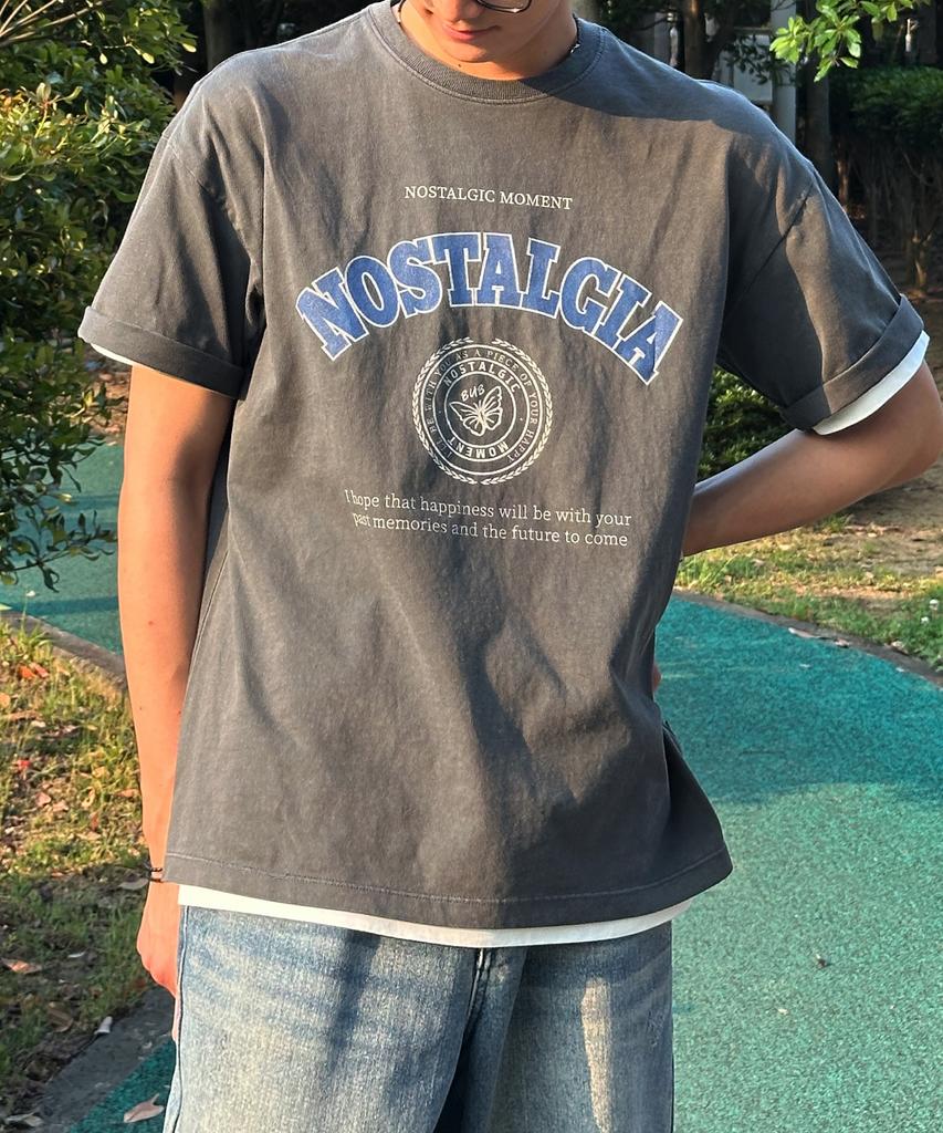 Beobeulpiseu Nostalgia Pigment T-Shirt_Charcoal