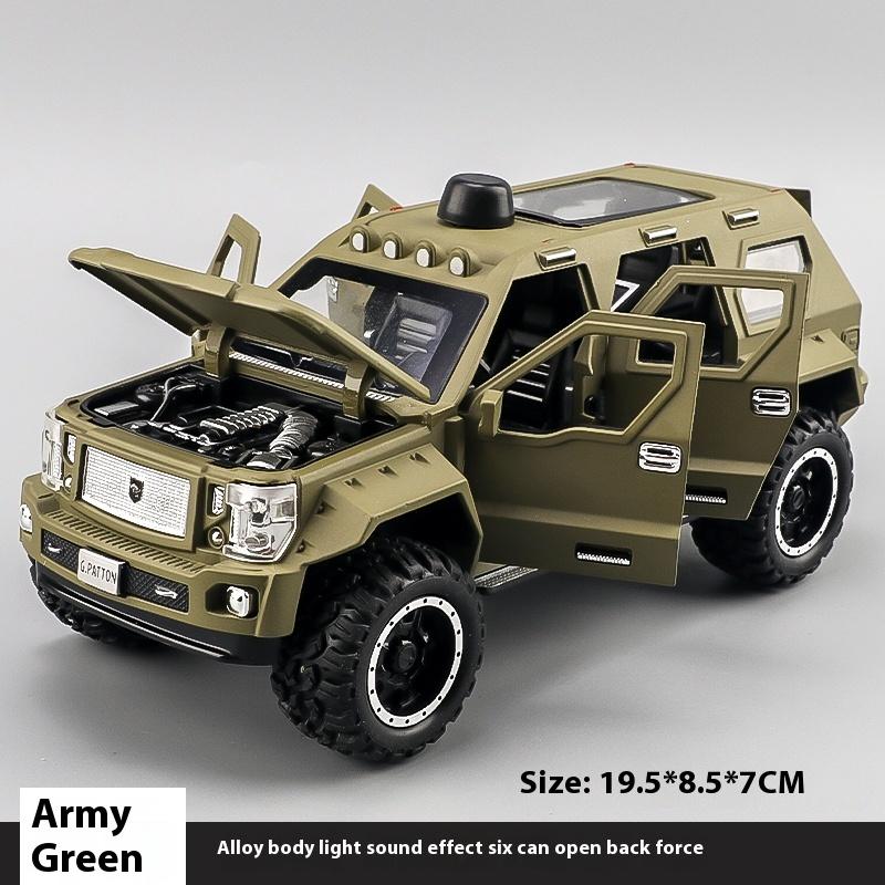1/24 G.PATTON Off Road Vehicle Alloy Diecast Metal Model Simulation Collect Children's Toy Kids Gift Birthday Present for Boys