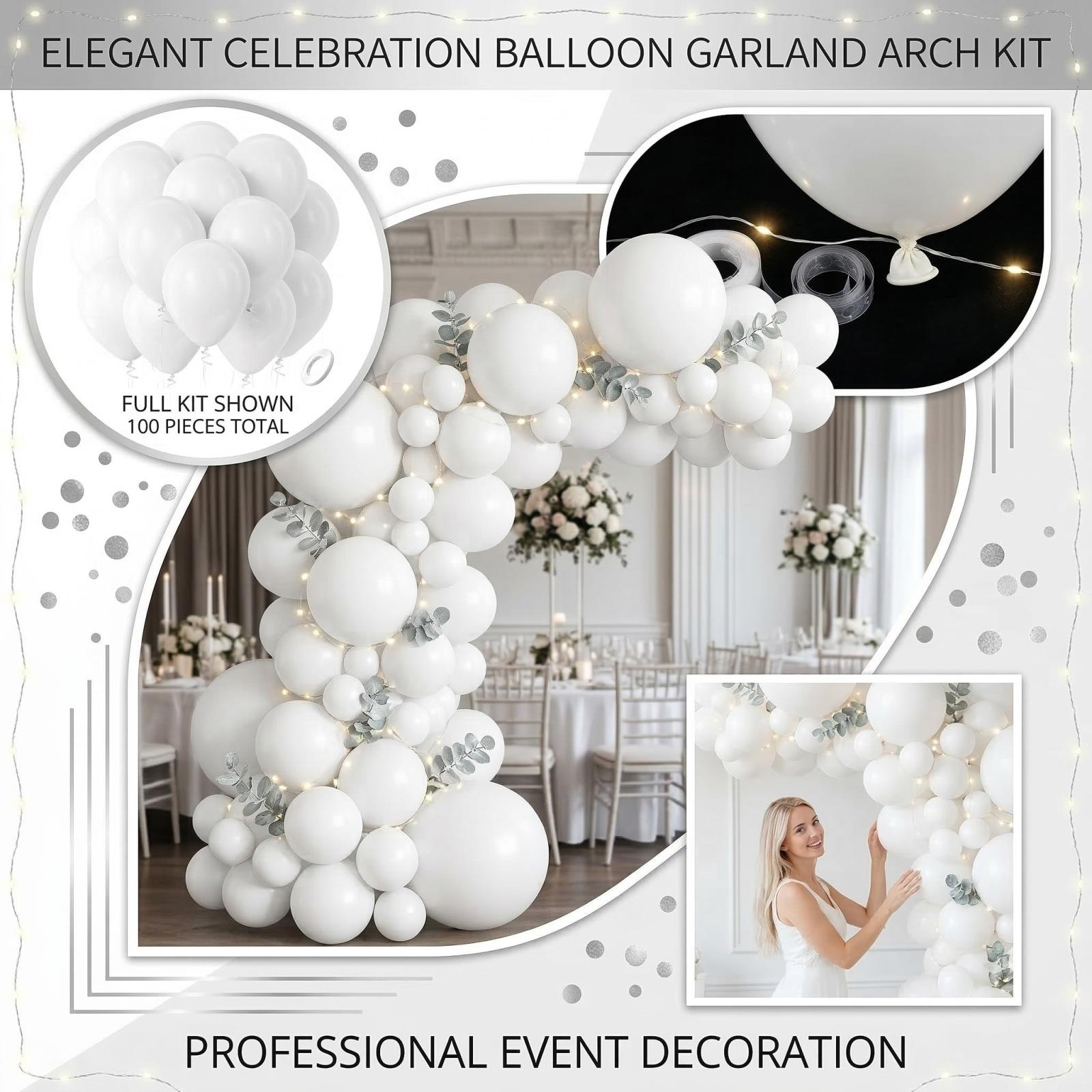 

Красочный тематический набор арок, реквизит для украшения карнавальной вечеринки по случаю дня рождения One Size белый