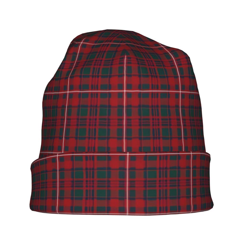 2D Flat Printing Clan Mackinnon Tartan Classic Knit Hat for Adults Available In Versatile Tones Ideal for Subtle Styling During Cool Days or Relaxed S