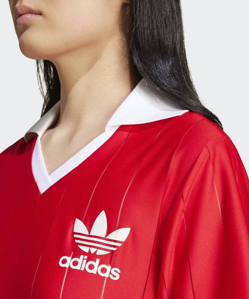 ADIDAS 3S Pinstripe Dress - Red / Ix5508