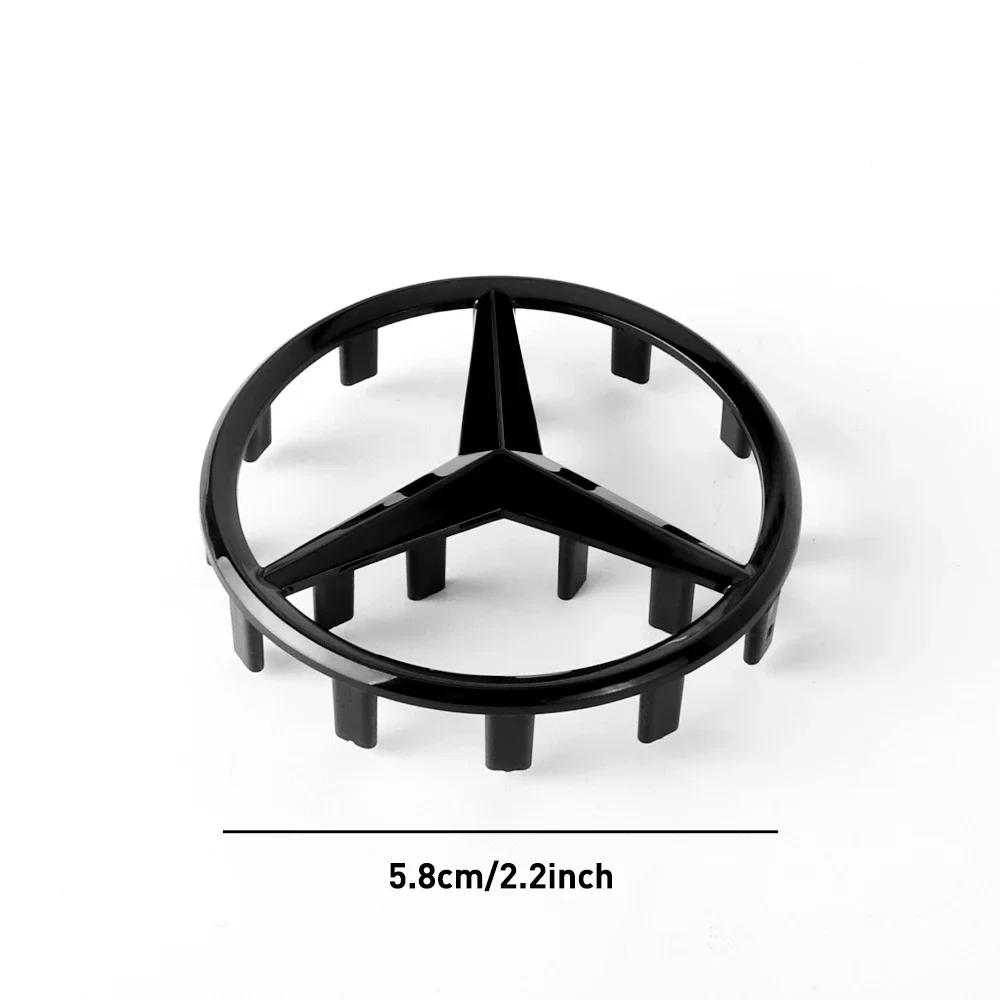 Car Sticker For Mercedes Benz 52/58mm ABS Car Steering Wheel Logo Badge Emblem Styling Accessories for Mercedes Benz AMG W212 W2