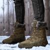 Winter Men Boots 2025 New Warm Plush Snow Boots Women Outdoor Work High Top Casual Shoes Unisex Non-slip Mid-Calf Boots