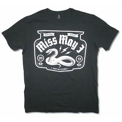 Men s Miss May I 2013 Dyton Ohio Metalcore Snake T-shirt Medium Black L