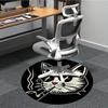 1pc Cat Office Round Area Rug, Under Office Chairs Bedroom Living Room Home Decor, Room Deco
