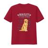 Funny Golden Retriever Anatomy Print Casual Dog Lover T Shirt vintage Washed fashion Versatile homme Soft Stretched Unisex