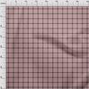 oneOone Cotton Cambric Dark Rose Brown Fabric Check Dress Material Fabric Print Fabric By The Yard 42 Inch