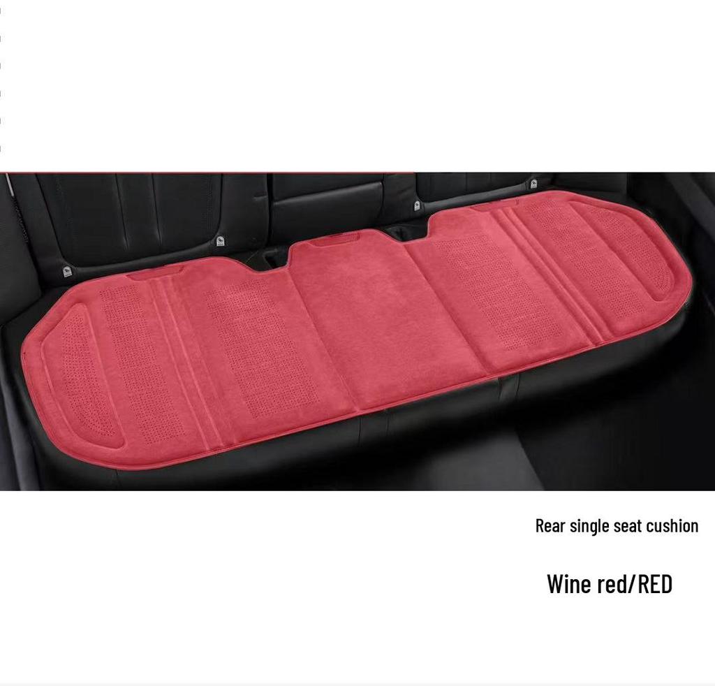 Universal Breathable Lambskin Suede Car Seat Cushion for All Seasons