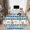 1pc Dogs Paw Prints Office Round Rug, Non-slip, Soft and Durable Office Rug for Interior Decoration, Perfect for Office, Beautiful Decoration Yy260323