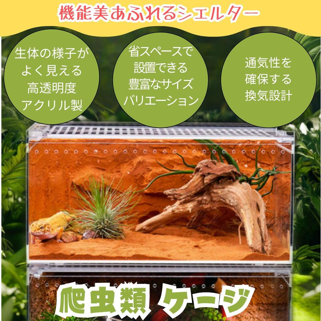 All Trust Reptile Cage, Reptile Box, Terrarium, Lizard, Snake Shelter, Acrylic (20x15x10cm)