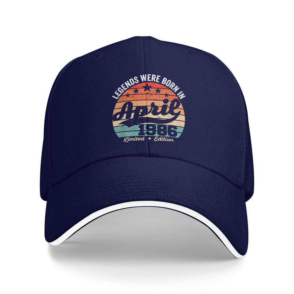 Summer Casual Baseball Cap Vintage 40th Birthday Legends Were Born In April 1986 Outdoor Trucker Hat Streetwear Baseball Caps