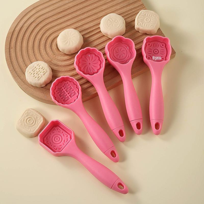 Mooncake Mold Press for Mid-Autumn Festival - Yam & Mung Bean Ice Skin Pastry Stamp DIY Baking Tool