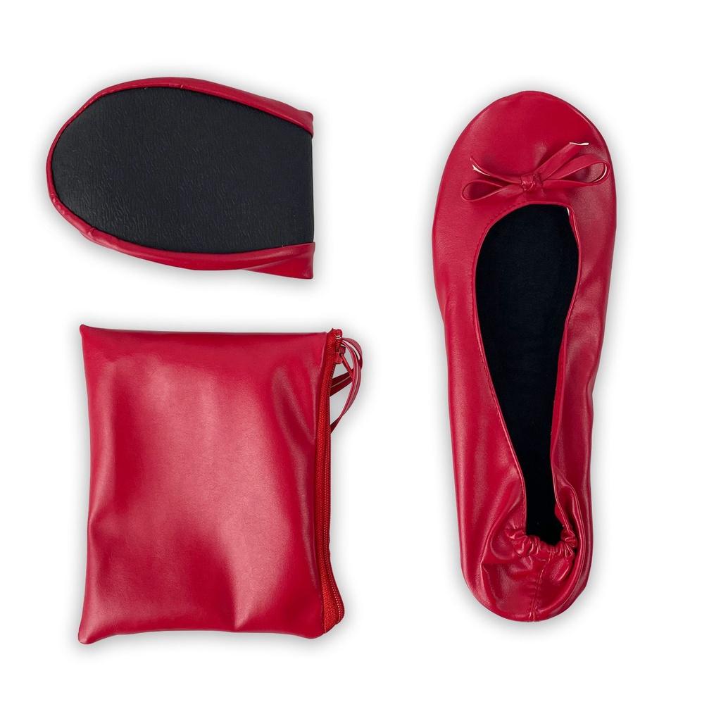 

Portable Indoor Foldable Ballet Shoes Colorful Slipon Wedding Party Shoes Dance Red,XL=FootLength25cm/25.5cm