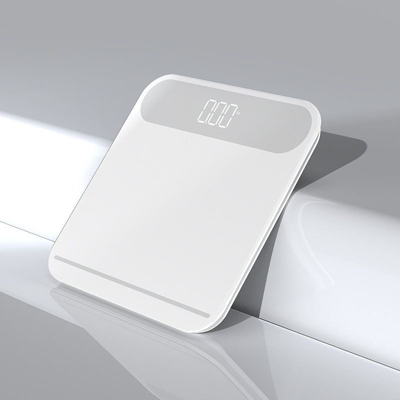 New Arrival Body Fat Scale Weighing Electronic Scale Body Rechargeable Precision For Home Intelligent Body Fat Scale Weight Loss Household Scale [Weight Scale] White Battery Model 26*26cm
