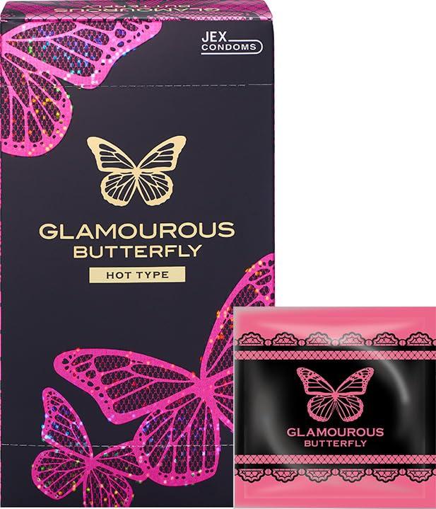 Condom Glamorous Butterfly 4 Box Set Hot Moist Gel Rich Moist Gex Cute Package Clover Sticker Set 0.03