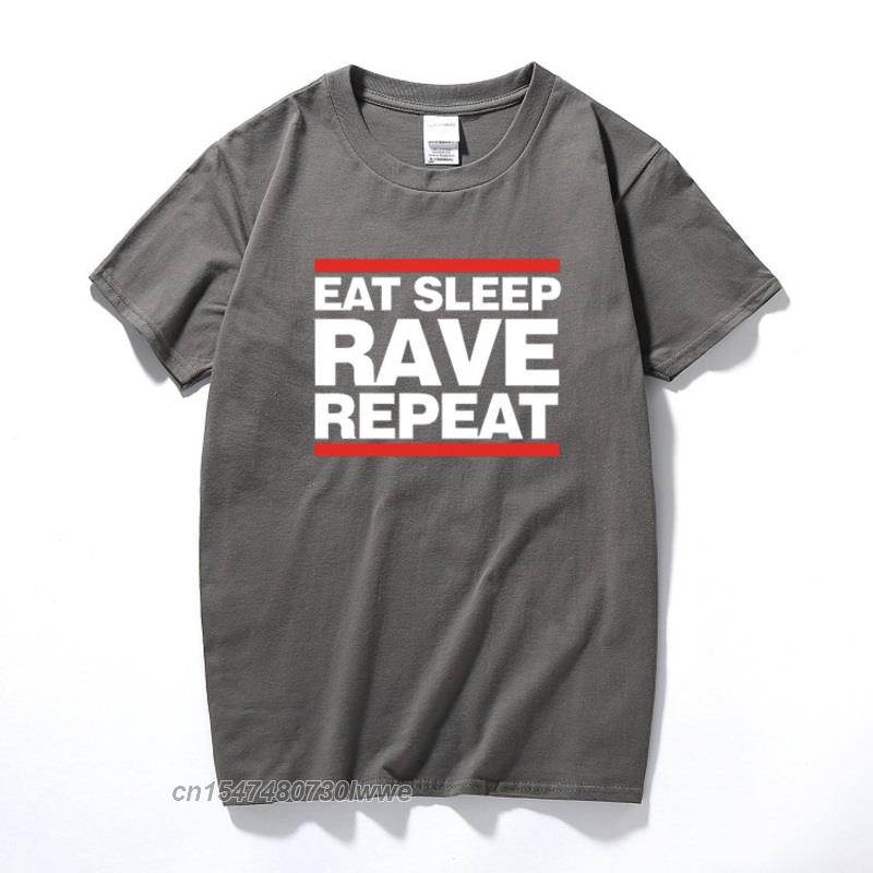 Eat Sleep Rave Repeat Cotton Tshirt Dj Dance Htid Hardcore Acid Ibiza Magaluf Cotton T Shirt Top Camiseta