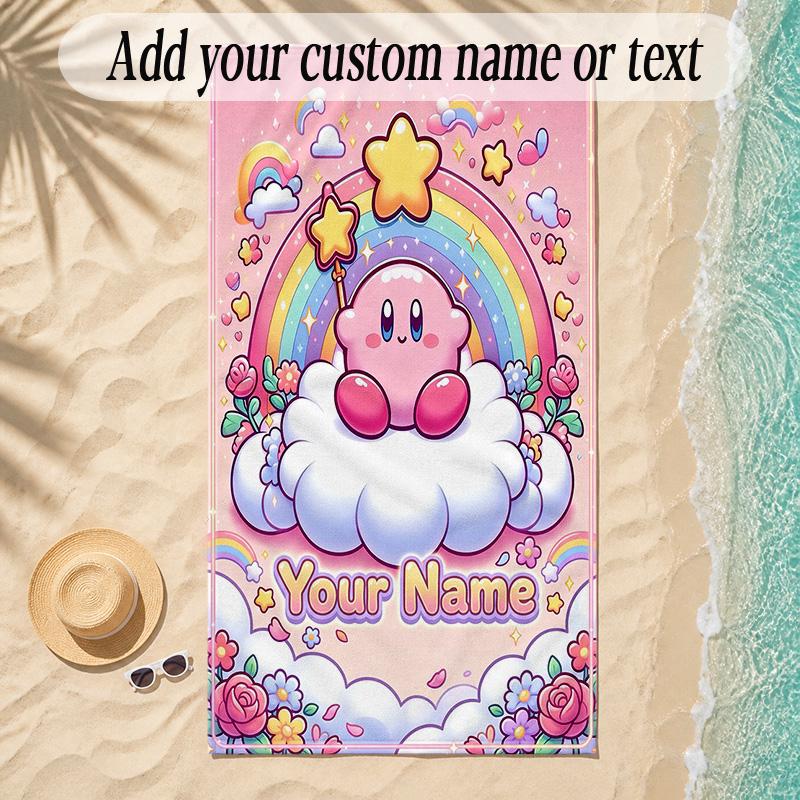 Beach TowelKirby Custom Name Text Personalized Soft Towel for Beach Pool Indoor Home Decor Gift