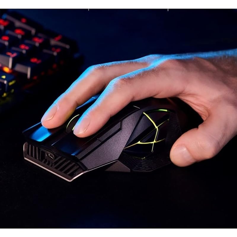 ASUSTek ROG Spatha X MMO Wireless Gaming Mouse, 19,000dpi, 12 Programmable Buttons, Dual-Mode Connection, Up To 67 Hours of Battery Life, ROG
