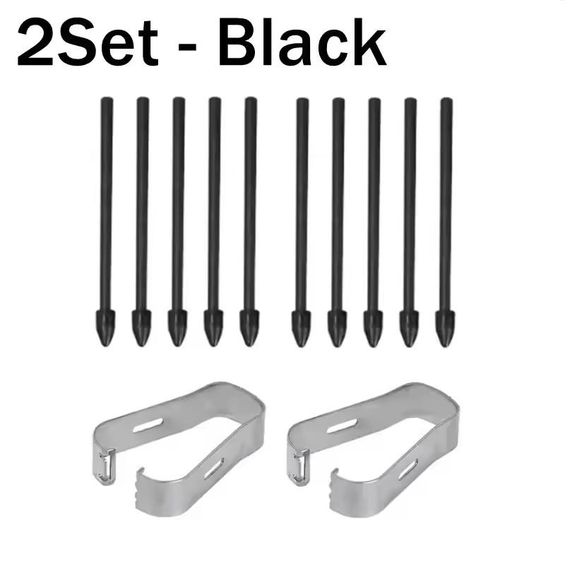 Touch Stylus S Pen Tips Replacement Nibs with Clip for Samsung Galaxy S24 S24Ultra Tab S9 S9U S9Fe S Pencil Metal Spare Nib
