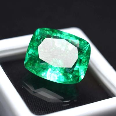 Natural Green Emerald Loose Gemstone 9.80 Ct Cushion Shape for Jewelry Making and Gem Collections