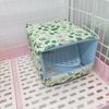 Hamster Winter Bed Warm Cave Cozy Hideout Bottomless House Cute Print for Small Animals Ferrets Playing Sleeping