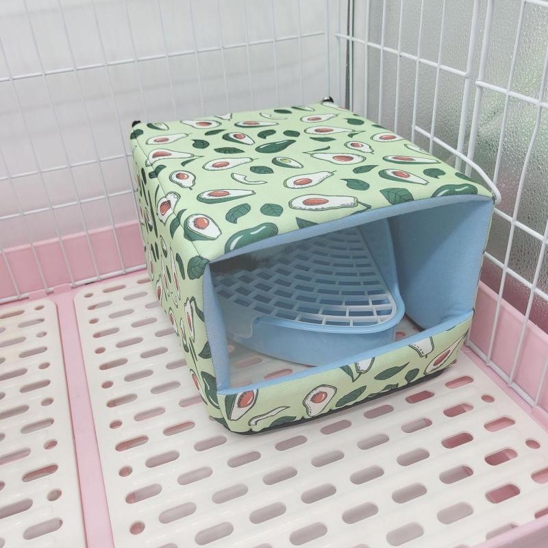 Hamster Winter Bed Warm Cave Cozy Hideout Bottomless House Cute Print for Small Animals Ferrets Playing Sleeping