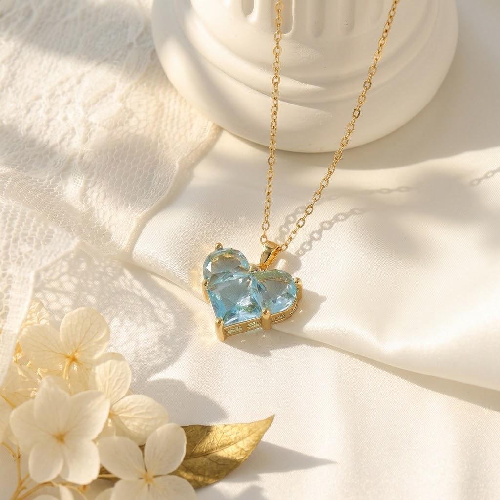 European Style Heart Zirconia Necklace for Women - Creative and Versatile Clavicle Chain Jewelry