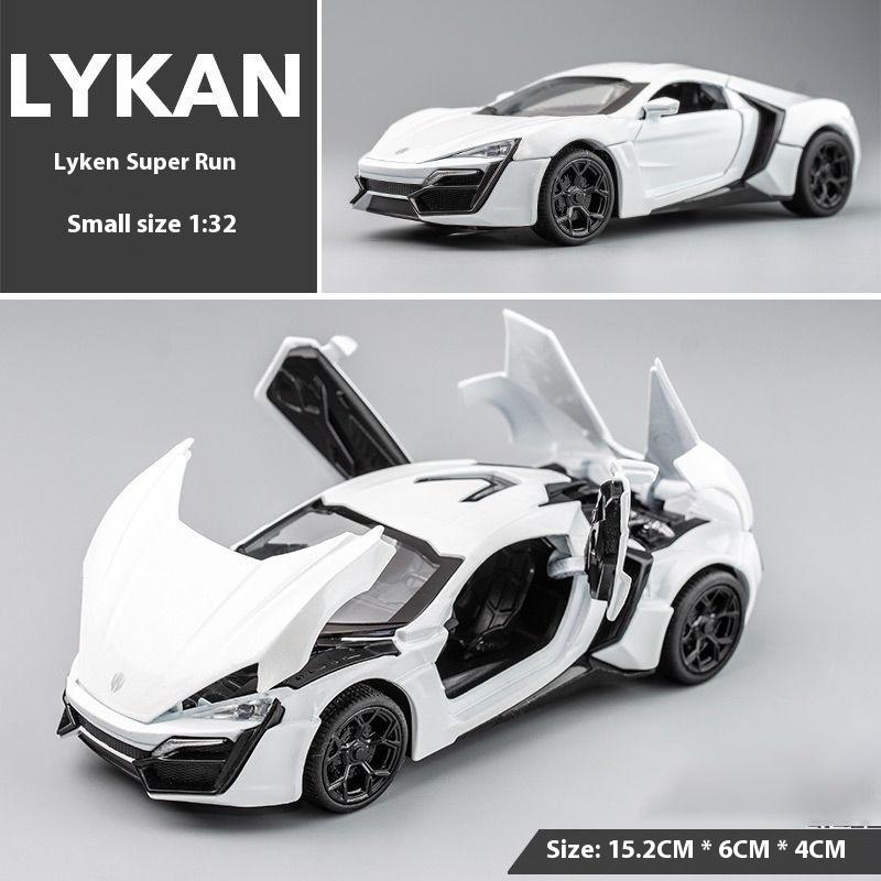 1:32 W Motors Lykan HyperSport Super Sport Car Alloy Metal Diecast Model Vehicle Collecting Hobby Sound & Light Trendy Ornaments