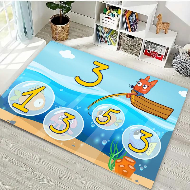 Children's Hop Count Hopscotch Early Education Carpets for Home Living Room Kids Bedroom Sofa Doormat  Floor Rugs Anti-slipDecor