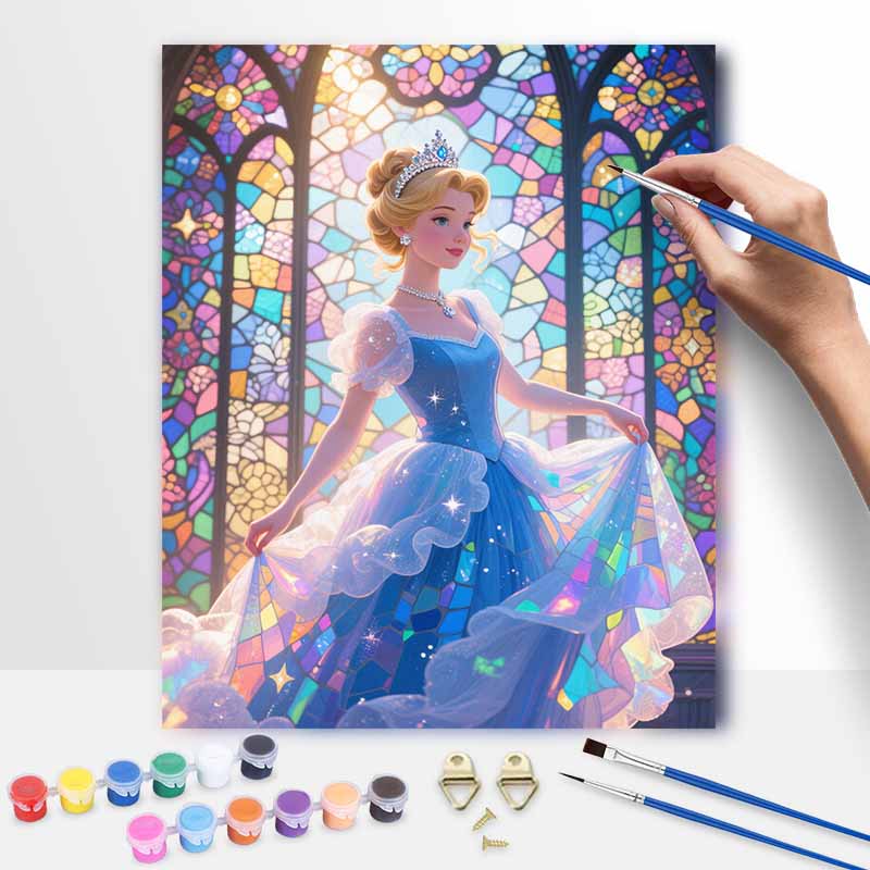 Disney Princess Oil Painting Hand Painting Coloring Painting Handmade Diy Home Decoration Gift