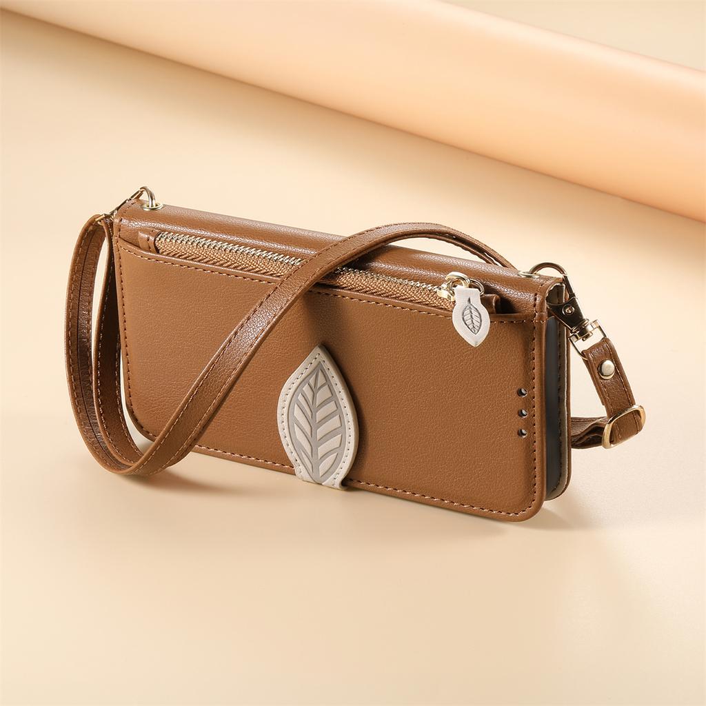 Crossbody-Handgelenkriemen Ledergeldbörse mit Kartenschlitz Handyhülle für IPhone 17 Air 16 Plus 15 14 13 12 Pro Max Schutzhülle