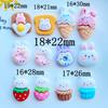 10 Stück Neue Süße Mini-Cartoon-Tiere / Blumen Flache Rückseite Harz-Cabochons Haarnadel DIY Schmuck Handwerk Dekoration Zubehör