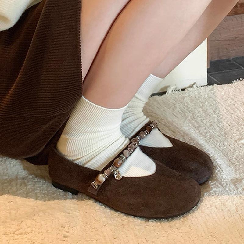 Fashion Loafers Shoes Woman Flats Shallow Fashion Dress Sport Shoes Suede Casual Woman Sandals 2025 Autumn New Designer Chaussure Femme
