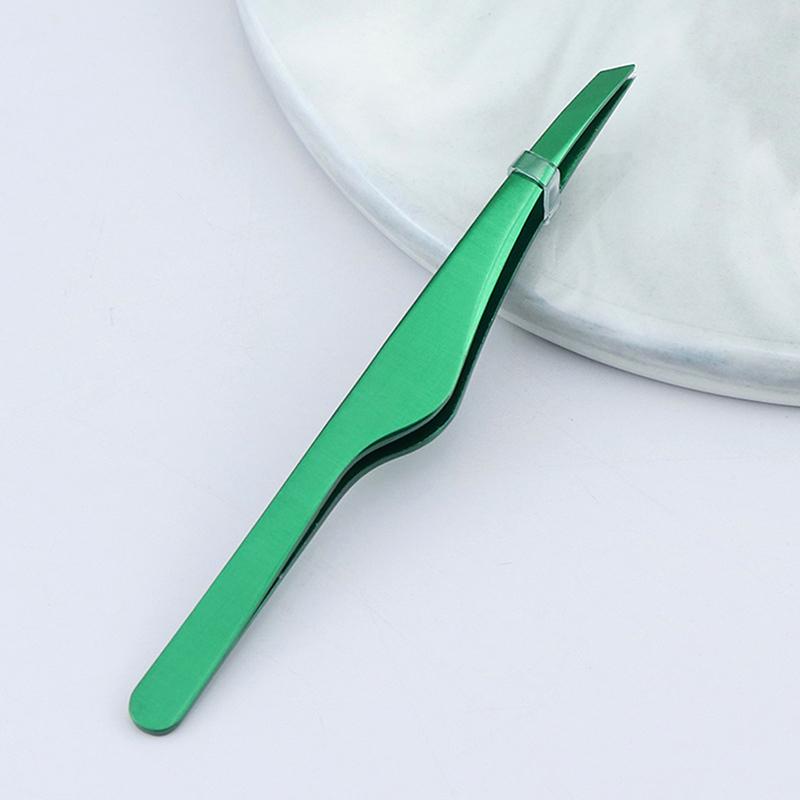 

Пинцет для удаления волос, пинцет для бровей из нержавеющей стали, скошенный кончик, розовое золото, серебро, черный, косметические инструменты для макияжа GN